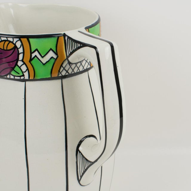 Art Deco Faience Ceramic Dresser Bowl, Pitcher and Boxes by Auguste Mouzin For Sale - Image 10 of 18