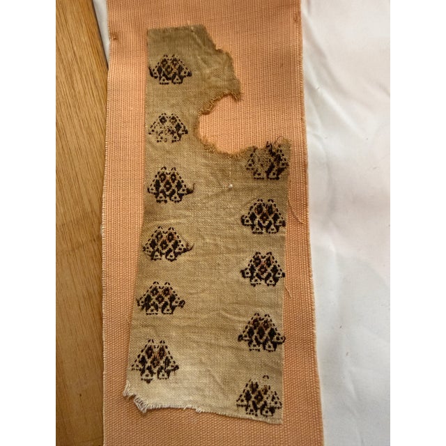 Mediterranean 19th Century Block-Printed Linen Textile Study, Mounted Panel–Eastern Mediterranean/Anatolian C. 1860-1890 For Sale - Image 3 of 6