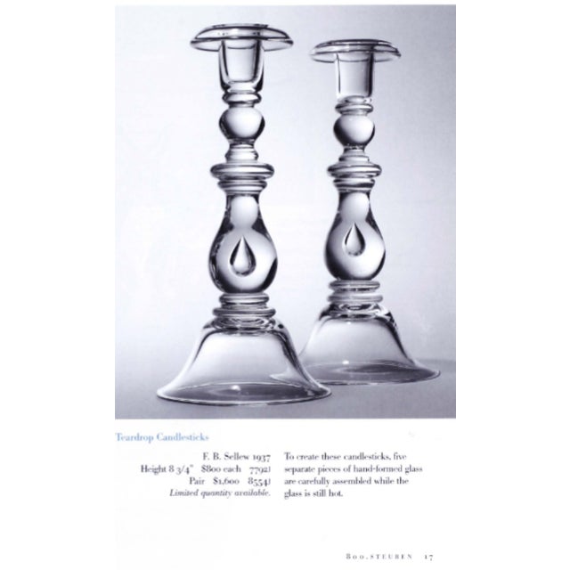 Steuben Teardrop Candlesticks - Pair For Sale - Image 12 of 15