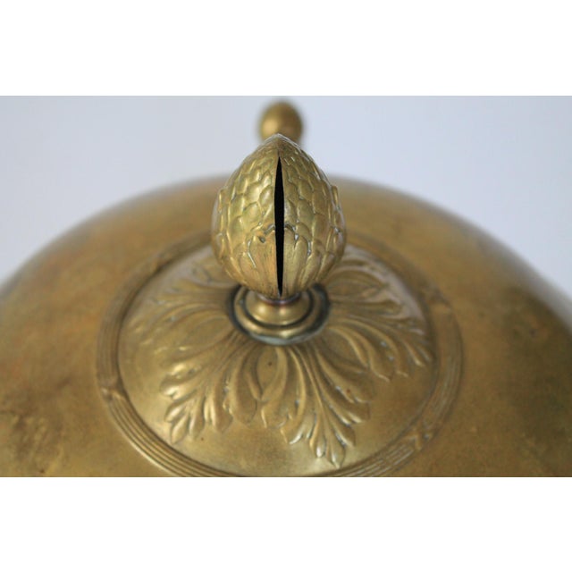 Metal Antique Brass Jugendstil Lidded Wine Bowl For Sale - Image 7 of 12