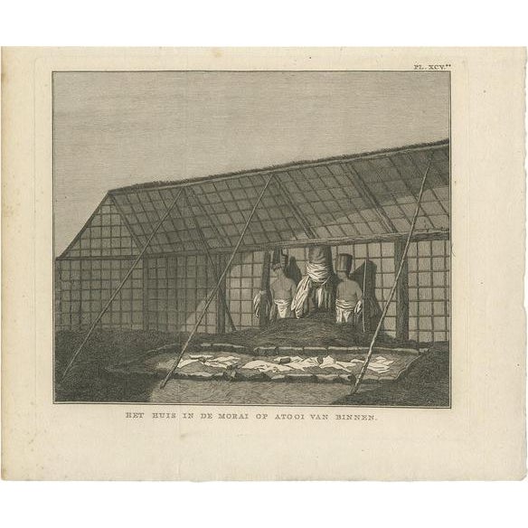 Early 19th Century J. Cook, A House in Atooi, 1803, Print For Sale - Image 5 of 5