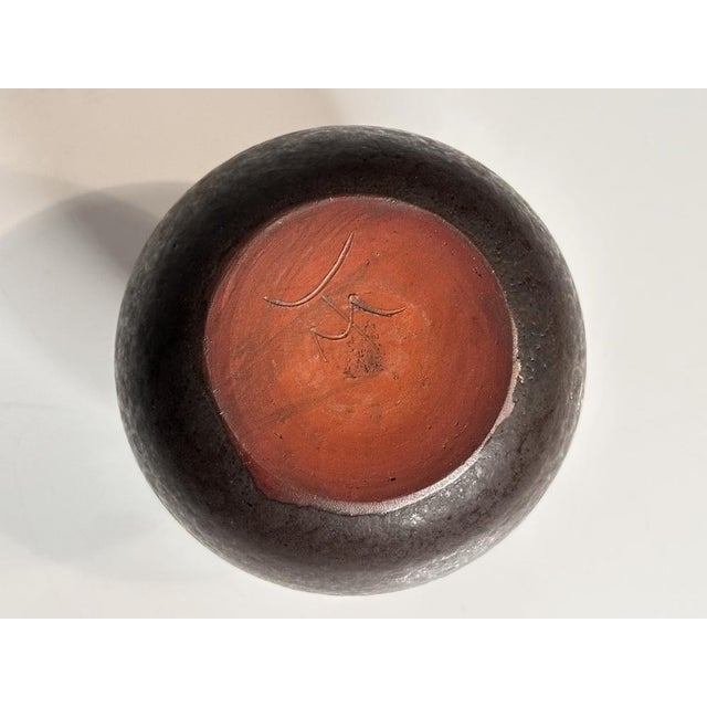 Brown Spherical Studio Ceramic Art Vase by Melitta Teubner, 1960s For Sale - Image 8 of 10