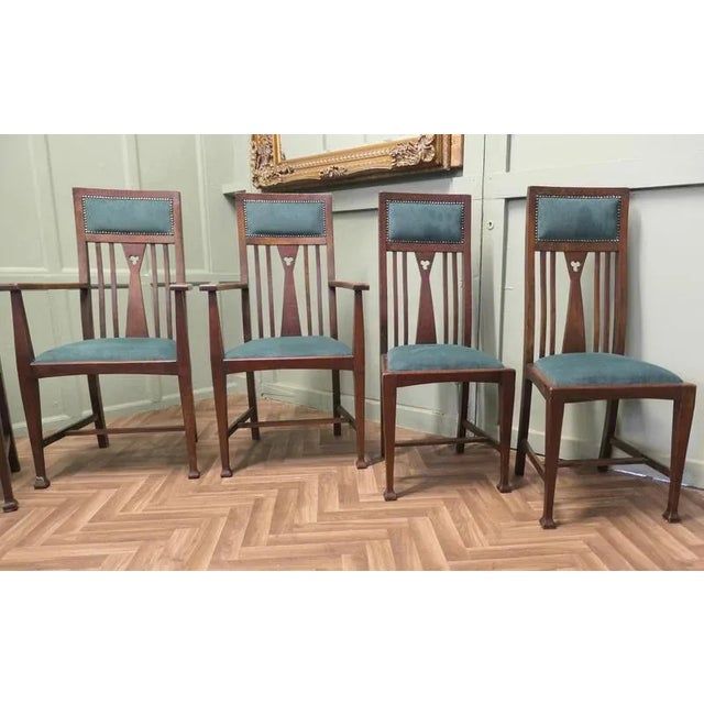 Antique Arts and Crafts Dining Chairs, 1880, Set of 6 For Sale - Image 4 of 8