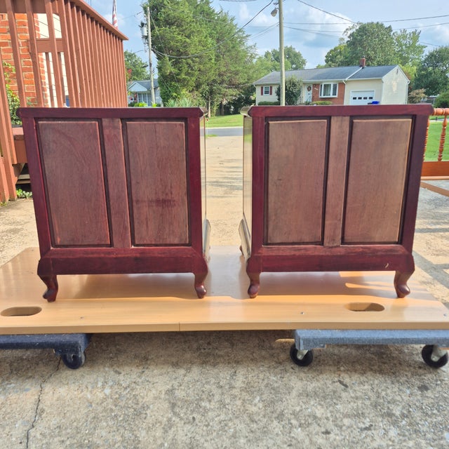 Vintage Petite Mahogany French Provincial Night Stands End Tables, a Pair For Sale - Image 11 of 14