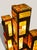 Yellow Vintage Floor Lamp in Hammered Glass and Wrought Iron from Longobard, Italy, 1960s For Sale - Image 8 of 11