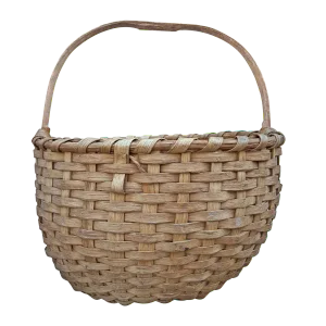 Early 20th Century Splint Oak Basket