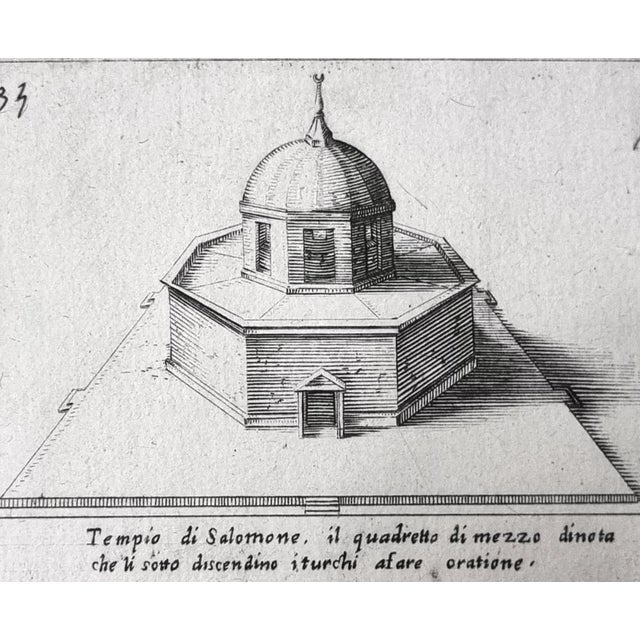 Baroque After Jacques Callot, The Temple of Solomon, Engraving, 1620 For Sale - Image 3 of 5