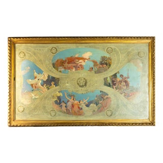 Edouard Bauhain, Art Nouveau Church Study, 20th Century, Oil on Canvas, Framed For Sale