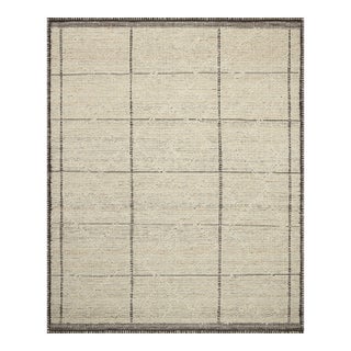 Amber Lewis x Loloi Bowie Ivory / Mocha 8'-6" x 11'-6" Area Rug For Sale