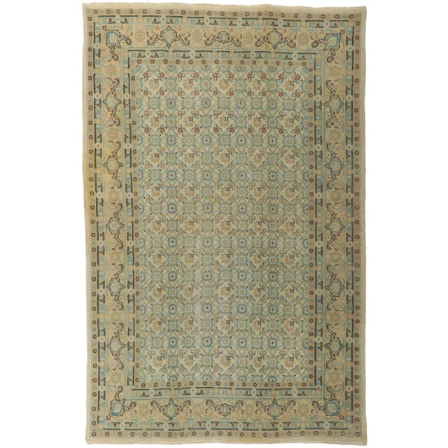 Antique Persian Mashhad Rug - 06'03 X 09'08 For Sale - Image 9 of 9