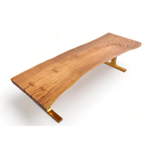 118" Inch Living Edge Dining Table For Sale - Image 10 of 11