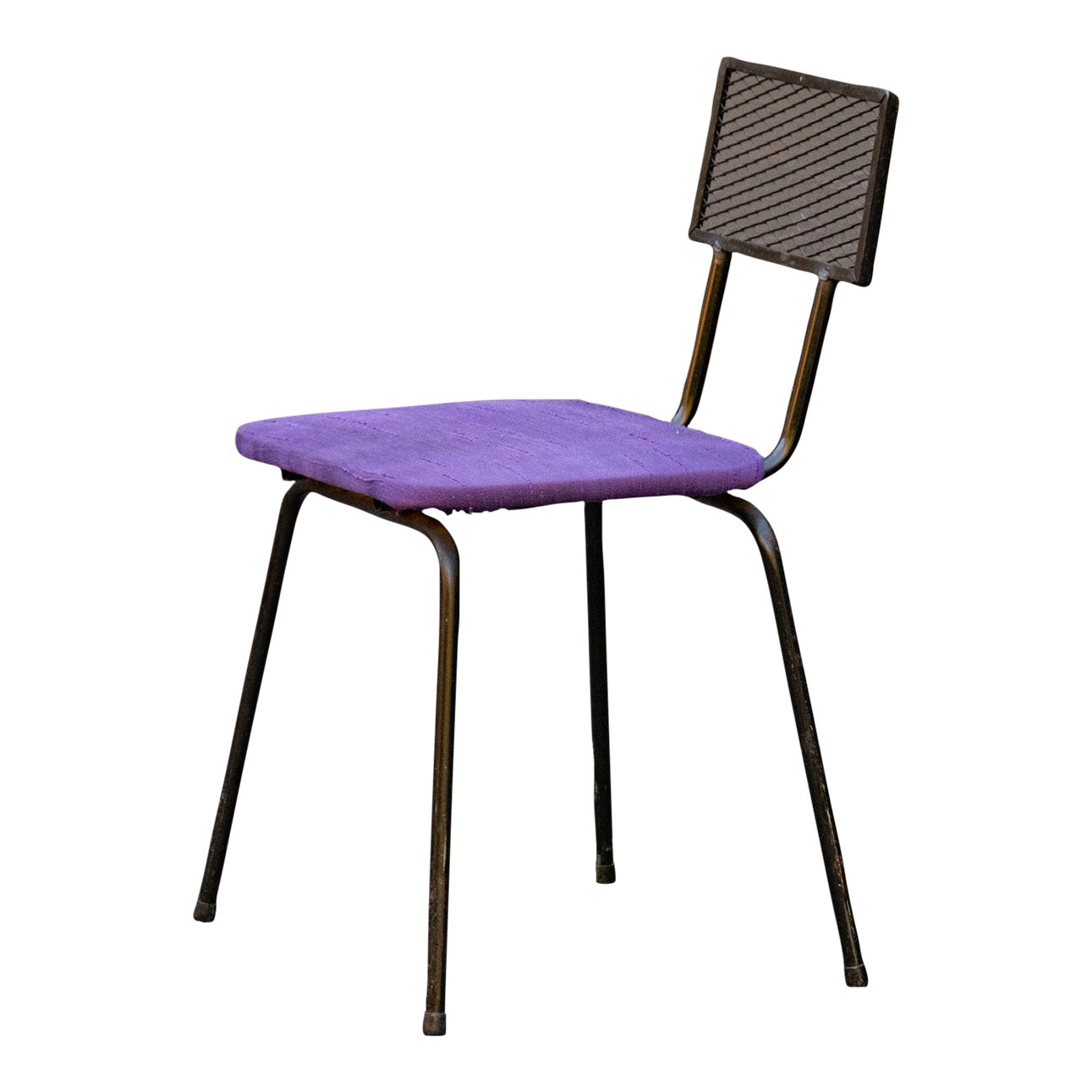 Mid Century Expanded Metal Back Chair by Loroman Chairish