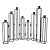 Vintage Brutalist Style Hinged Metal MCM Candelabra For Sale