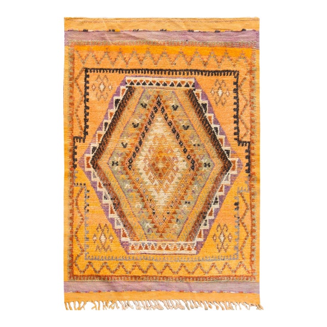 Vintage Mid-20th Century Moroccan Rug For Sale