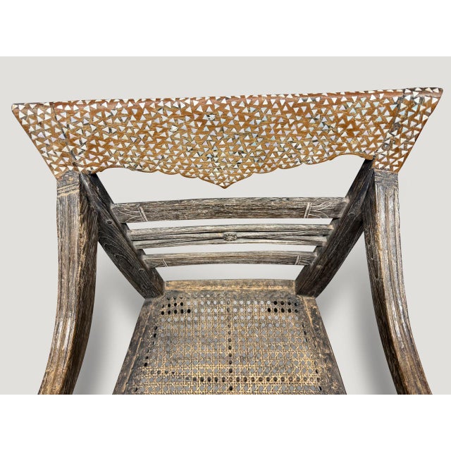 Andrianna Shamaris Rare Antique Raffles Arm Chair For Sale - Image 14 of 18