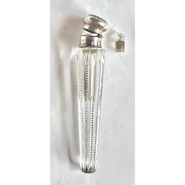 Early 20th Century Vintage Art Deco Silver & Crystal Flacons Set For Sale - Image 5 of 12