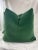 Forest Green Velvet 22" Pillows- a Pair For Sale - Image 4 of 4