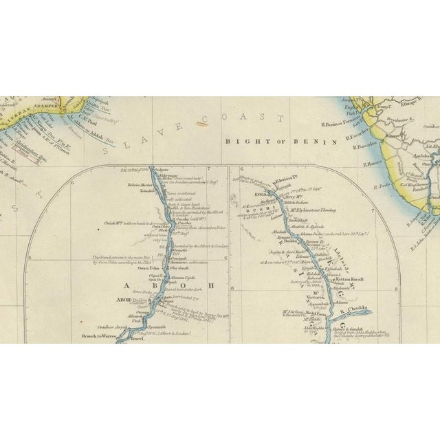 Antique Niger River Map, Arrowsmith, British Expedition Under Trotter, 1855 For Sale - Image 6 of 11