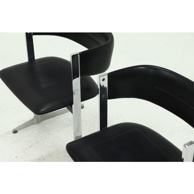 Black Sculptural Dining Chairs from Sigmachair, Italy, 1970s, Set of 2 For Sale - Image 8 of 12