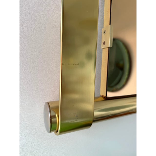 Mid-Century Modern Brass Mirror Pink Copper Glass by Luciano Frigerio, Italy, 1970s For Sale - Image 3 of 13