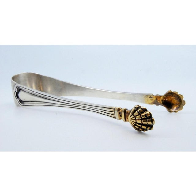 Metal Silver Claw Shaped Ice Tongs For Sale - Image 7 of 8