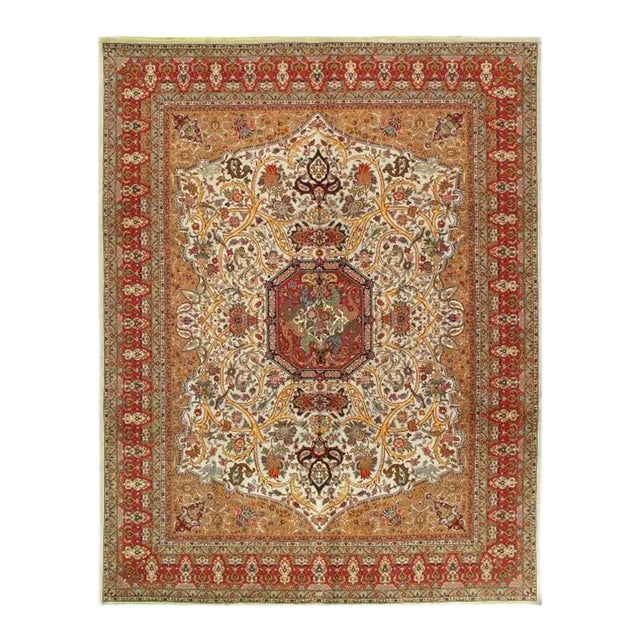 2020s Ivory Persian Tabriz For Sale