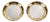 Stainless Steel and 24-Karat Gold-Plated Oro Zecchino Trays from Gottinghen, 1970s, Set of 2 For Sale