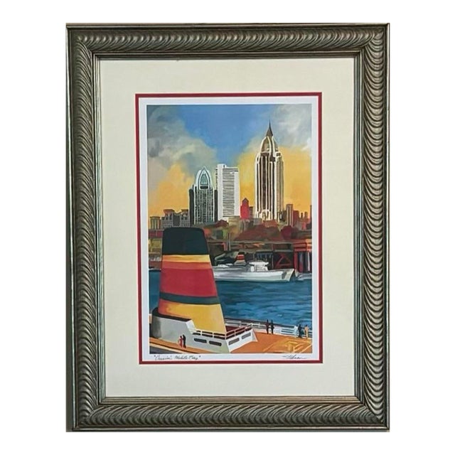 Contemporary 'Crusin’ Mobile Bay’ Saturated Signed Giclee Print by Bob Stedman For Sale