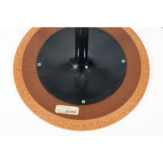 Mid Century George Nelson Pedestal Side Table for Herman Miller Black Laminate For Sale - Image 11 of 12