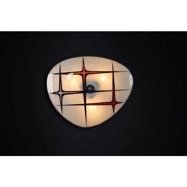 1950s Mid-Century Brussels World Expo Wall Light in Glass, 1958 For Sale - Image 5 of 10