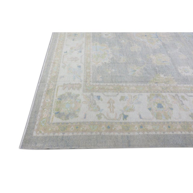 Oriental Hand Knotted Rug Turkish Oushak 10'6" x 13'8" For Sale In Houston - Image 6 of 7