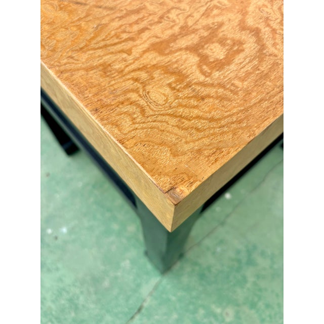 Brown 1960s Pair Custom Burl Oak Ming Style End Tables For Sale - Image 8 of 8