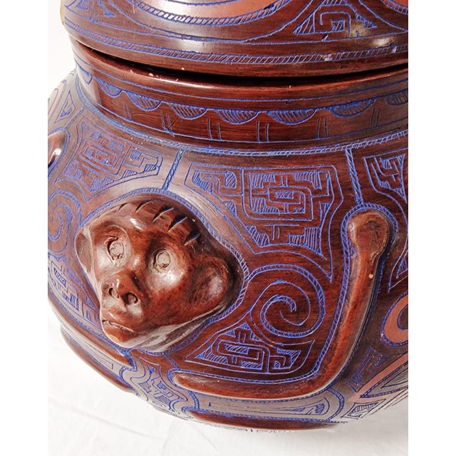 Brazilian Marajoara Ceramic Vase in the style of Raimundo Cardoso, 1980s For Sale - Image 10 of 13