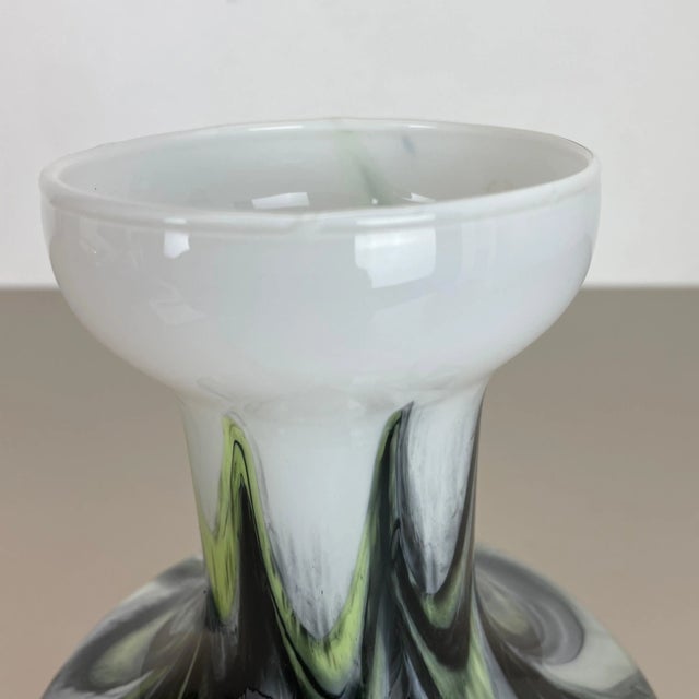 Black Large Vintage Pop Art Multicolor Opaline Vase, Italy, 1970s For Sale - Image 8 of 16