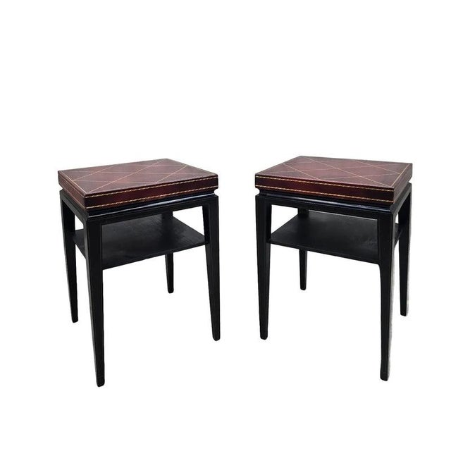 Mid 20th Century Mid 20th Century Hollywood Regency Model 3303 Side Table Attributed to Tommi Parzinger for Charak - Pair For Sale - Image 5 of 8