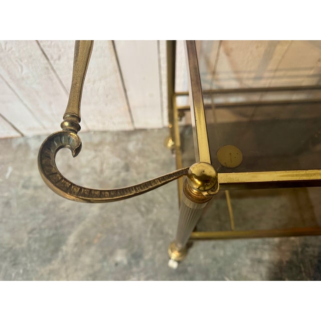 1950s Vintage French Brass Drinks Trolley, 1950 For Sale - Image 5 of 17