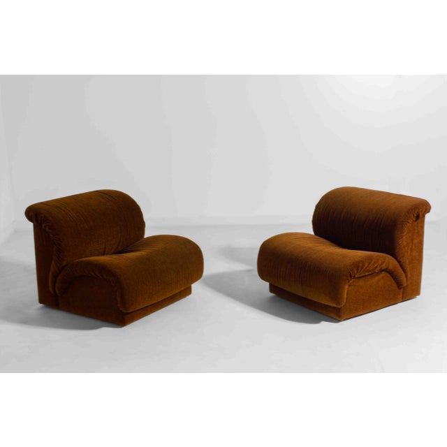 Modular Sofa in Rust Brown Velvet from Doimo, 1970s, Set of 5 For Sale - Image 6 of 17