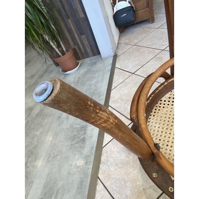 Bistro-Style Desk Chair in Bentwood with Cane Seat, 1930s For Sale - Image 17 of 18
