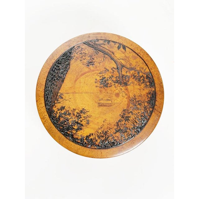 1950s Round Wooden Box, France, 1950s For Sale - Image 5 of 18