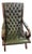 English Regency Tufted Leather Lolling Chair For Sale