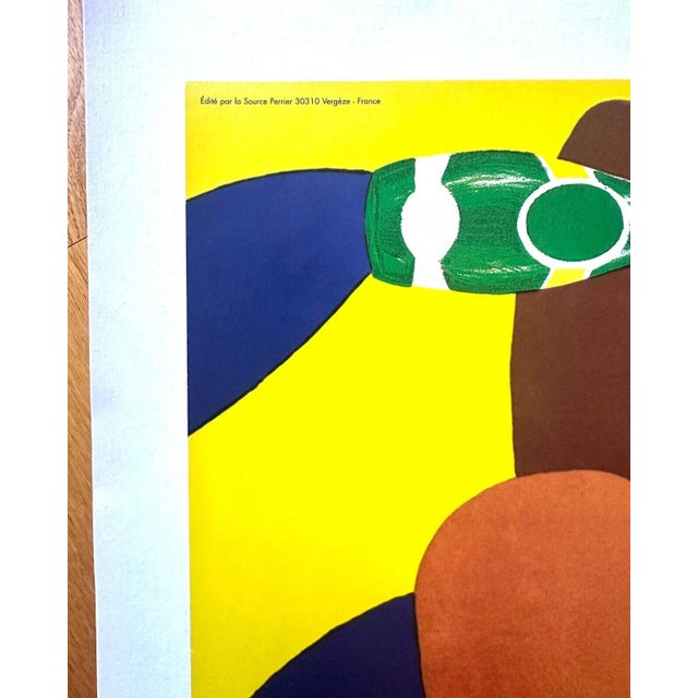 Perrier “The Embrace” or “L’Entreinte”, 1981, by Bernard Villemot. This original vintage poster captures the elegance and...