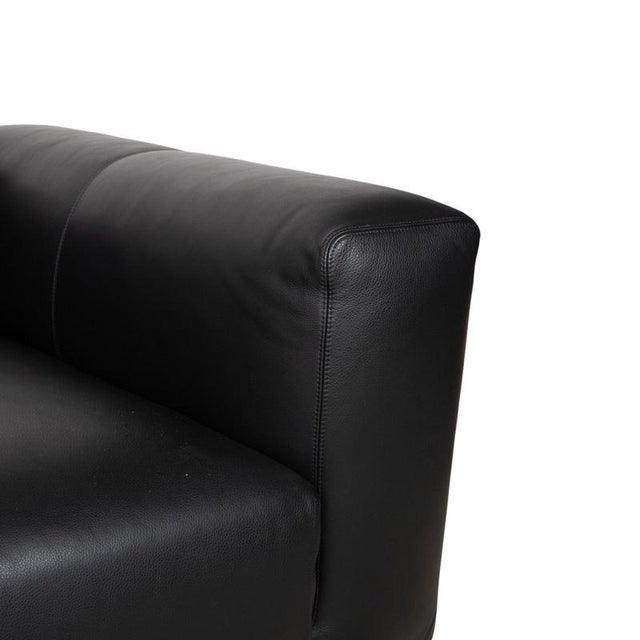 Moss Leather Three-Seater Sofa with Ottoman from COR, Set of 2 For Sale - Image 6 of 18