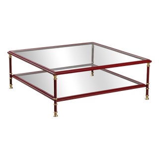 Vintage Center Table in Glass, 1980s For Sale