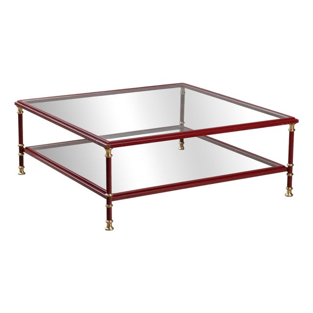 Vintage Center Table in Glass, 1980s For Sale