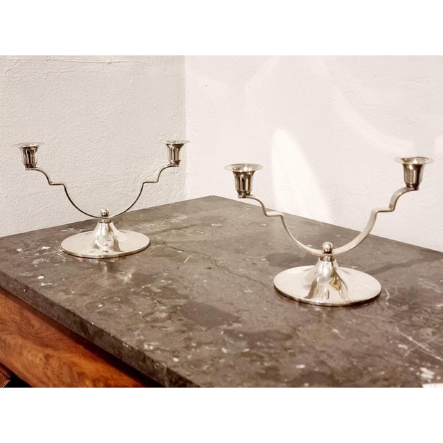 Danish Candleholders by Dana DFA, 1890s, Set of 2 For Sale - Image 5 of 8