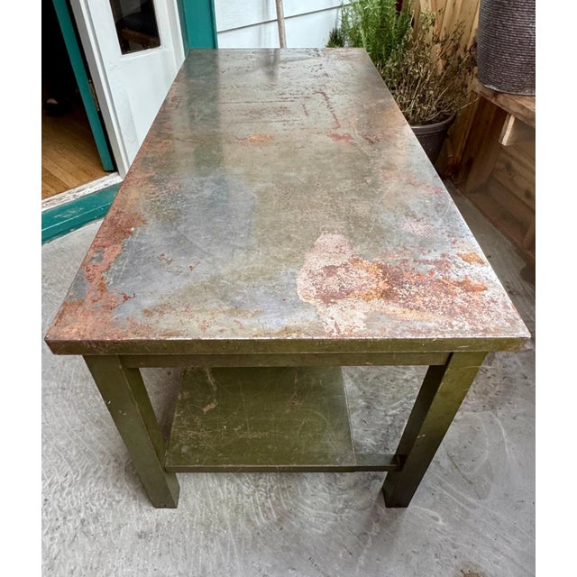 Remington Rand Remington Rand/Kardex Industrial Steel Work Table, C. 1930 For Sale - Image 4 of 14