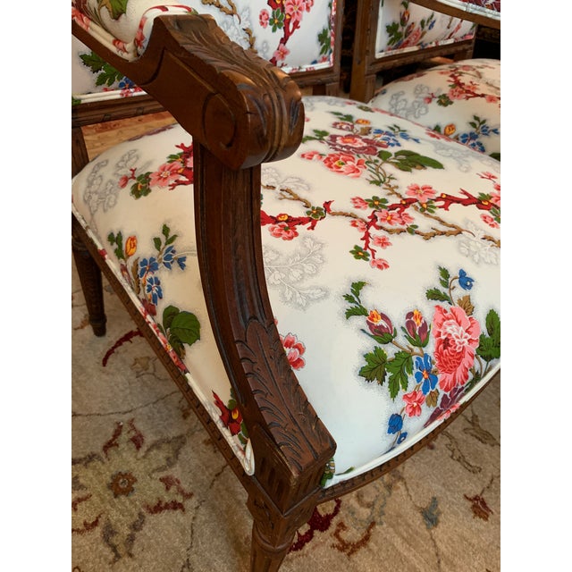 Vintage MidCentury Ethan Allen Floral Accent Chairs a Pair Chairish