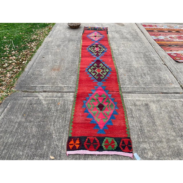 Turkish Tribal Nomadic Scorpion Design Kilim Rug For Sale - Image 11 of 11