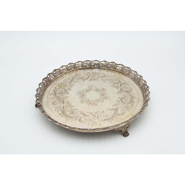Circular Silver Ticket Box Catchall For Sale - Image 5 of 5