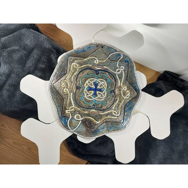 Raku Ceramic Wall Plate Oltre Lintreccio by Stefania Zoppellaro, Italy, 2021 For Sale - Image 3 of 9